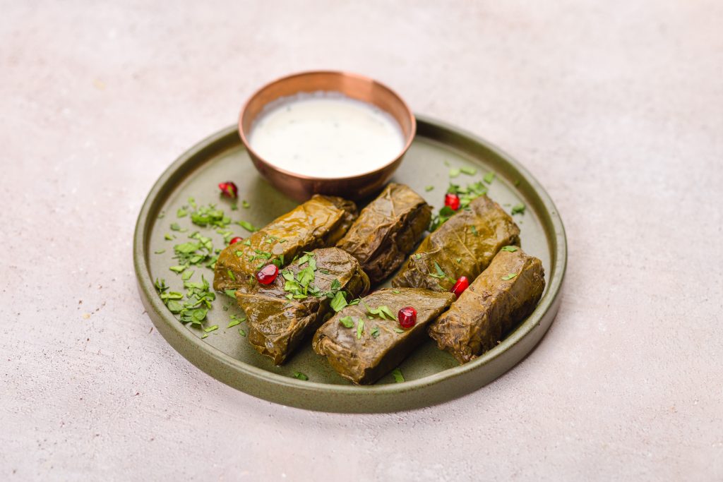 Долма с зернами граната и мацони